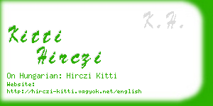 kitti hirczi business card